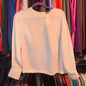 Banana Republic Factory Polka Dotted Blouse Small